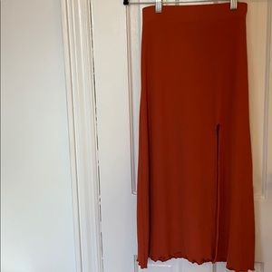Midi Skirt with Front Slit